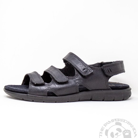Ecco Shoes - Ecco Sandals Black Leather Slingback Comfort Hook Loop Womens Size 37 P21401316